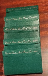 LOT:  5 U.S. Mint Proof Sets from  the 1990's - 94.95,96,97,98 (COA's for all) - Picture 1 of 3