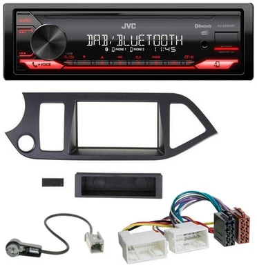 JVC Bluetooth USB DAB MP3 Autoradio für Kia Picanto ab 2011 Start-Stop - Bild 1 von 4