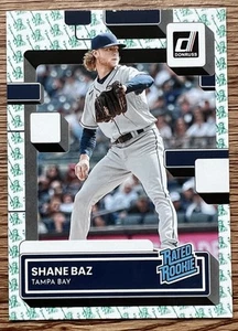 SHANE BAZ 2022 DONRUSS RATED ROOKIE 66 LIBERTY VARIATION RAYS! - Picture 1 of 2