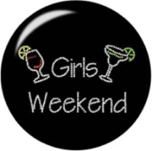 Snap Button Girls Weekend 18mm Cabochon Chunk Charm - Picture 1 of 1