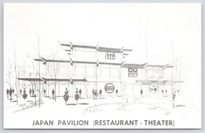 Postal Pabellón de Japón Restaurante Teatro Feria Mundial de Nueva York 1964-1965 NY - Imagen 1 de 2