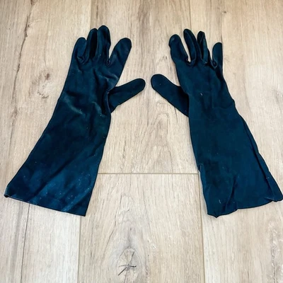 Guantes de vestir negros vintage años 50 60 formales bordados hombres locos pinup Foto 1 de 4