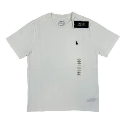 *MINOR DEFECT* Polo Ralph Lauren Boy's SS Crewneck T-Shirt Tee - White  Sz 10/12 - Image 1 of 4