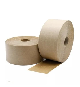 10 Rollen Braun 72 mm x 450 Fuß Verstärktes Kraft Gummiertes Klebeband, Economy Grade - Bild 1 von 3