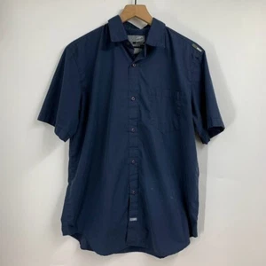 Split Men's Button Up Cotton Blend Short Sleeve Shirt Size M - Picture 1 of 13