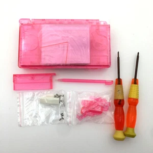 NEW NDSL Clear Pink Full Housing Case cover Kits for Nintendo DS Lite NDSL Shell - Picture 1 of 7