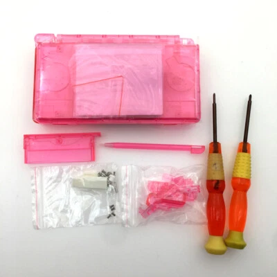 NEW NDSL Clear Pink Full Housing Case cover Kits for Nintendo DS Lite NDSL Shell - Image 1 of 4
