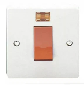 Crabtree 4016/3 zweipoliger Schalter mit Neonanzeige 1 Gang 45 Amp - Bild 1 von 3