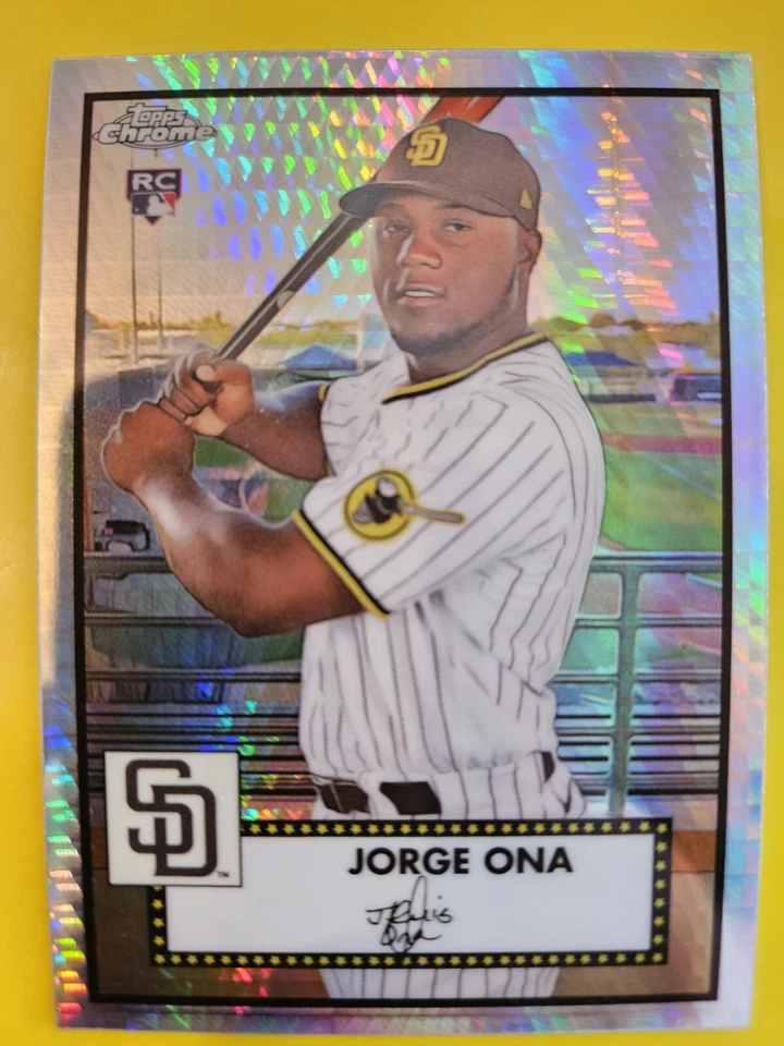 2021 Topps Chrome Platinum Prism Refractor #113 Jorge Ona RC - Padres - Image 1 of 1