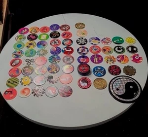 VTG Mixed Pogs Milk Caps Slammers HTF! Lot of 64. Includes 7 Slammers - Picture 1 of 6