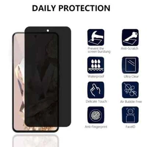 Tempered Glass Screen Protector Anti-spy Privacy Google Pixel 8 Pro,7 Pro,9 Pro  - Picture 1 of 20