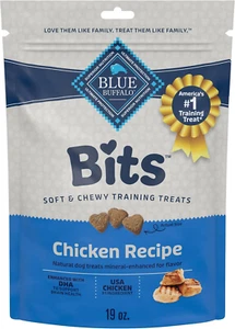 Blue Buffalo BLUE Bits Natural Soft-Moist Training Dog Treats, Chicken Recipe 19 - Picture 1 of 17