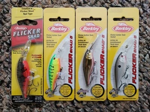 (4) Berkley Flicker Shad 6 5 Crankbait Fishing Lures Lot Trout Bass Pike Crappie - Picture 1 of 1