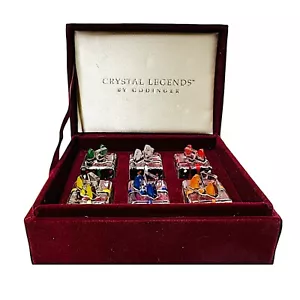 GODINGER Crystal Legends Vintage Crystal Name Place Card Holder (set of 6) - Picture 1 of 11
