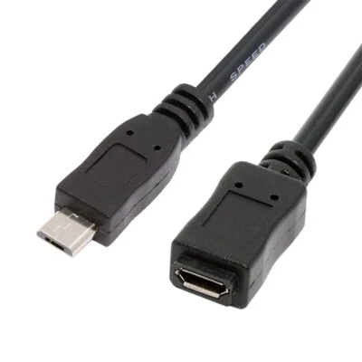 Full 5Pin Connected Micro USB 2.0 Type-B 5Pin Male to Female Extension Cable - Image 1 of 4