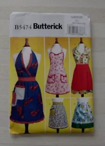 Butterick 5474 APRON Sewing Pattern FIVE Styles Size XY Sm Med Large UNCUT New - Picture 1 of 2