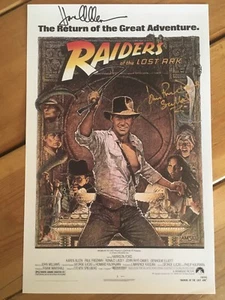 Raiders Of The Lost Ark Signed 11x17 Poster. Allen & Rhys-Davies. Autographed. - Picture 1 of 1