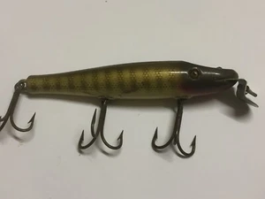 Vintage CCB Co GARRET, IND 9-7-20 Wood Painted Fishing Lure ~ HF12 - Imagen 1 de 12
