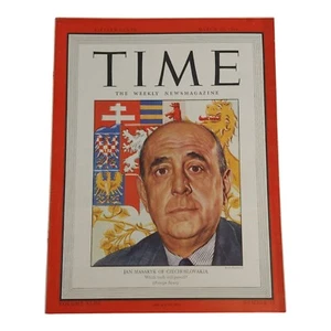 Vintage Time Magazine Jan Masaryk of Czechoslovakia March 27 1944 No 13 - Picture 1 of 9