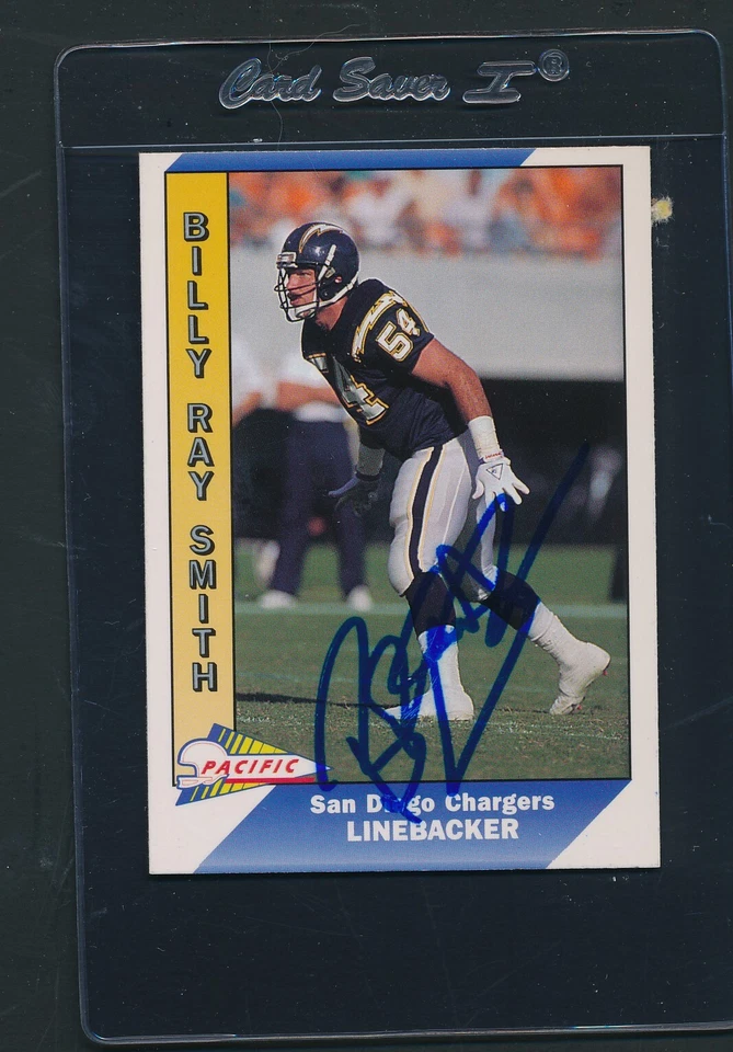 1991 Pacific #452 Billy Ray Smith Chargers Signed Auto *D1867 - Image 1 of 1