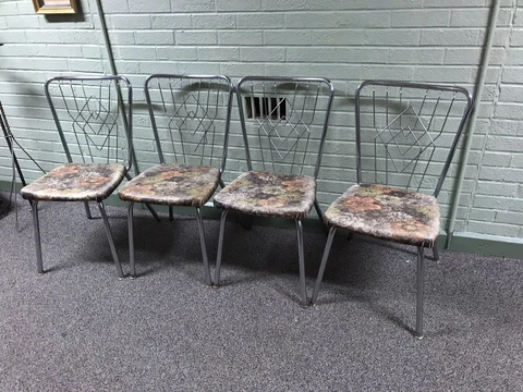SET OF 4 BRODY VTG MCM MID CENTURY MODERN CHROME KITCHEN DINING CHAIRS VINTAGE Cover