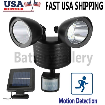 22 LED Dual Security Detector Solar Spot Light Motion Sensor Outdoor Floodlight