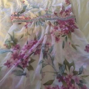 Oscar de la Renta intimates flower print gown, size Large - Picture 1 of 7