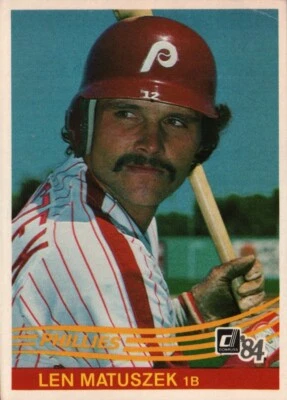 1984 Donruss Baseball #549 - Len Matuszek - Philadelphia Phillies  84-460 - Image 1 of 2