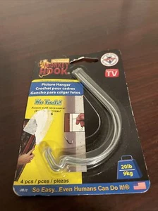 MONKEY HOOK Galvanized Gorilla Steel PICTURE HANGER Wall 20 lb. 4 pk - Picture 1 of 8
