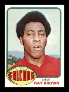 1976 Topps Ray Brown #307 Set Break Atlanta Falcons
