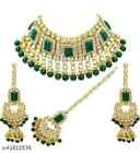 Jewelry Set Kundan Necklace Indian Bollywood Gold Plated Bridal Pearl Choker Set