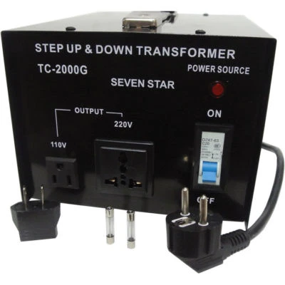 Seven Star TC-2000 110/120/220/240-Volt Step Down up Transformer 2000W Watt  - Image 1 of 4