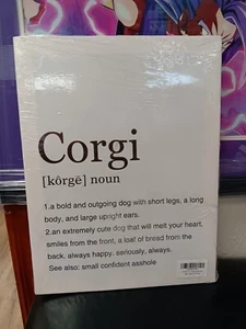 Brand New Corgi Dictionary Definition Wall Sign Made In China - Picture 1 of 4