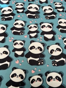 *Clearance* panda    print 60" wide poly/cotton new in 2 last rolls - Picture 1 of 1