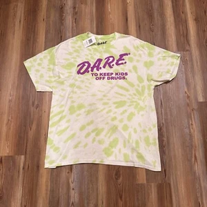 DARE TO KEEP KIDS OFF DRUGS TIE DYE T SHIRT MENS Extra Large XL PULLOVER NWT - Picture 1 of 4