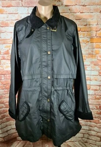 BNWT Womens Sz 20 Rivers Black Wax Look Snaps Zip Jacket RRP $119.99 - Picture 1 of 6