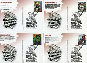 UX509-28 Marvel Comic Book Super Heroes Foto Tarjetas Postales ArtCraft 20 FDCs - Imagen 1 de 1