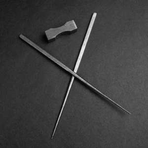 Bacchette in acciaio damascato fatte a mano | Regalo matrimonio, regalo compleanno - Foto 1 di 3
