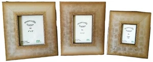(SET OF 3) MARCELLI GOLD TONE ITALIAN PICTURE FRAME ~ WALLET, 3.5" x 5", 4" x 5" - Picture 1 of 2