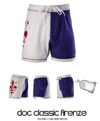 Costume da mare uomo pantaloncino da bagno DOC Fiorentina VIOLA Firenze Florence - Immagine 1 di 3