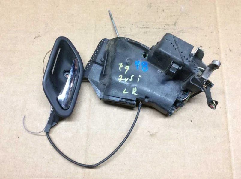 Left Driver Rear Door Latch W/ Interior Handle Fit 97 98 99 00 01 02 03 BMW 740I - Image 1 of 4