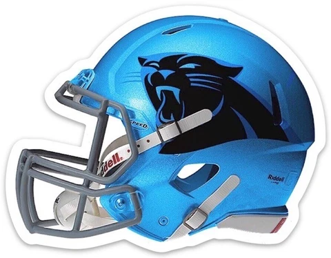 Carolina Panthers Helmet with Panther Type Logo Die-Cut MAGNET Cover