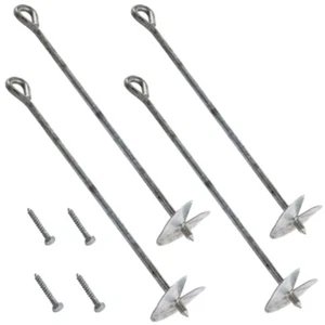 Rebo Heavy Duty Swing Ground Anchors with Fixings x 4