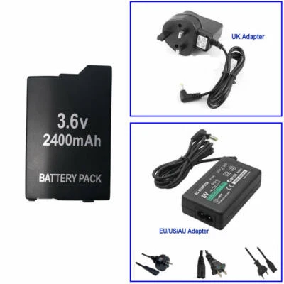Battery Or AC Power Adapter Portable Wall Charger FOR Playstation PSP 2000 3000 - image 1 of 4