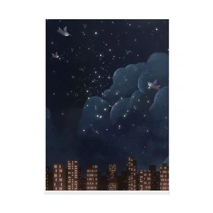 Póster Enrollado Cielo Nocturno Soñador, Decoración Noche Estrellada, Arte de Pared, Hogar [...] - Imagen 1 de 9