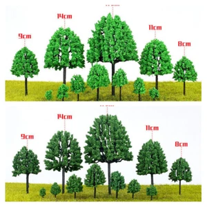 20 piezas escala HO/OO temporada paisaje árboles miniaturas bosque plantas verdes paisaje - Imagen 1 de 8
