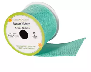 Cinta con cable de yute de arpillera verde azulado 9 pies/3 yardas 2 pulgadas de ancho - Imagen 1 de 1