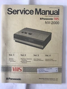 GRABADORA DE VÍDEO PANASONIC VHS NV 2000 MANUAL DE SERVICIO COMPLETO CUADROS DE CONMUTACIÓN ETC. - Imagen 1 de 1