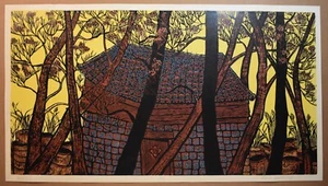 Listed Chinese Artist WU HAO, Large Signed Original Woodcut Print 1974 Rare - Picture 1 of 9