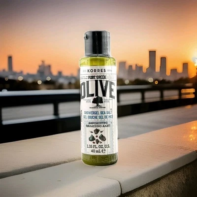 🧼 Korres Pure Greek Olive ShowerGel Sea Salt 40 ml – Travel Body Wash – | NEW - Image 1 of 2